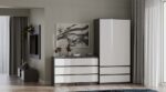 M6 MALWA CHEST OF DRAWERS 120 CM 6 DRAWERS ANTHRACITE/WHITE - Image 6