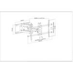 Manhattan TV & Monitor Mount  Wall  Full Motion  1 screen  Screen Sizes: 37-75   Black  VESA 200x200 to 800x400mm  Max 75kg  LFD  Tilt & Swivel with 3 Pivots  Lifetime Warranty - Image 4