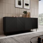 4D2SZ ONDA chest of drawers 200x45x85 black - Image 2