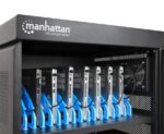 Manhattan Laptop Charging Cart/Trolley via AC Adapter (EU) 32-bay  Install device's AC Adapter (power cables) into unit  Suitable for ALL laptops (to 15.6 )  iPads  MacBooks  Chromebooks  other USB-C devices  Bays 380x30x280mm  Cabinet  Lockable - Image 6