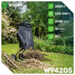 Rozdrabniacz nożowy do gałęzi elektryczny 2500W 45L W94205 WUBER - Image 6