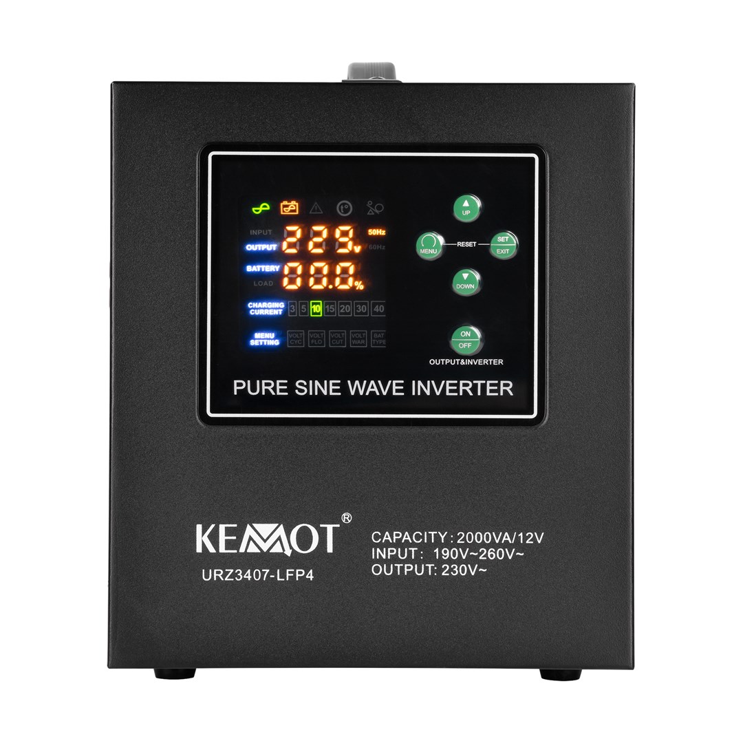 KEMOT PROsinus-2000 emergency power supply unit – a pure sine wave inverter with a 12V charging function 230V 2000VA/1200W - Image 1