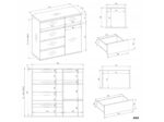 MALWA 1D5S WHITE CHEST OF DRAWERS - Image 6