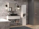 Bathroom cabinet NEL III 31x30x174 cm  matt white - Image 4