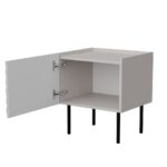 Bedside Tables Lucca Wooden Gray 2 Pieces 47x40x52cm