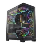 Modecom Volcano Stellar Plus ARGB 8F Gaming Midi Tower Computer Case with Side Window Black - Image 12