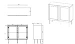 Sideboard Juta Wooden Black 100x38x90cm - Image 3