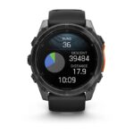 Garmin Fenix 8 Stainless Steel 51mm Waterproof Smartwatch with Heart Rate Monitor (Slate Grey With Black Silicone Band) - Image 4