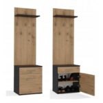 Topeshop DUO WIESZAK ANT/ART clothing hanger Anthracite  Oak - Image 2