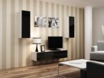 Cama Cabinet VIGO  90  full 90/35/32 white/black gloss - Image 3