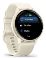 Garmin Vivoactive 6 Aluminium 42mm Waterproof Smartwatch with Heart Rate Monitor (Lunar Gold with Bone Band) - Image 2