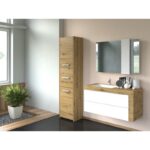 Topeshop S43 ARTISAN bathroom storage cabinet Oak - Image 2