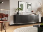 SIENA chest of drawers 200x40x75 matte black - Image 3