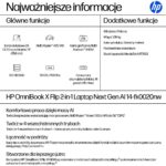 HP OmniBook X Flip 2in1 14-fk0020nw Ryzen AI 5 340 14 2K OLED 300nits LBL Glosy 16GB LPDDR5x SSD512 Radeon 840M Cam5MP+IR  59Wh Win11 Meteor Silver Aluminum 2Y - Image 3