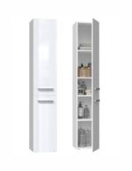 Bathroom cabinet NEL II 31x30x174 cm  white  glossy - Image 3