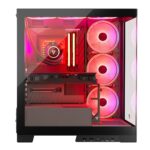 Modecom Volcano Space Apex ARGB Gaming Midi Tower Computer Case with Side Window Black - Image 6