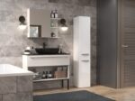 Bathroom cabinet NEL II 31x30x174 cm  white  glossy - Image 5