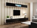 Cama Cabinet VIGO  90  glass 90/35/32 white/black gloss - Image 4