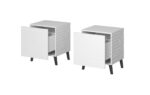 Nova Szf Wooden White Bedside Table 44x40x52cm - Image 2