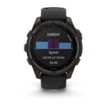 Garmin Fenix 8 Solar Titanium 47mm Waterproof Smartwatch with Heart Rate Monitor (Sapphire, Carbon Grey Dlc Titanium With Black/pebble Grey Silicone Band) - Image 2