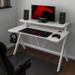 Huzaro Hero 1.9 RGB White Gaming Desk - Image 4