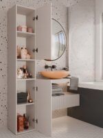 NEL BATHROOM POLE IN CASHMERE COLOUR - Image 4