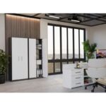 OLIV 2D CLOSED SHELVING UNIT  ANTHRACITE/WHITE SET - Image 2