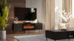 Sideboard Wooden Black + Black 180x40x60cm - Image 3