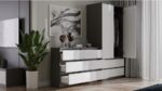 M6 MALWA CHEST OF DRAWERS 120 CM 6 DRAWERS ANTHRACITE/WHITE - Image 7