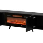 Cama RTV cabinet Volare 200 x 39 x 49 cm black/san sebastian + fireplace