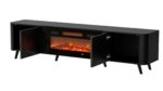 Cama RTV cabinet Volare 200 x 39 x 49 cm black/san sebastian + fireplace