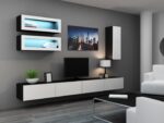 Cama Cabinet VIGO  90  full 90/35/32 black/white gloss - Image 4