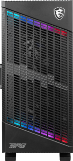 MSI MPG VELOX 100P AIRFLOW Mid Tower Gaming Computer Case 'Black  3x 120mm Fan + 1x 120mm ARGB Fan  ARGB light strip  USB Type-C  1x Tempered Glass  Center  E-ATX  ATX  mATX  mini-ITX' - Image 3