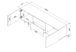 Cama RTV 2D2S ALMA cabinet 180x41.5xH55 cashmere - Image 4