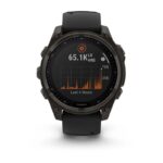 Garmin Fenix 8 Solar Titanium 47mm Waterproof Smartwatch with Heart Rate Monitor (Sapphire, Carbon Grey Dlc Titanium With Black/pebble Grey Silicone Band) - Image 9
