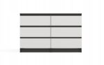 M6 MALWA CHEST OF DRAWERS 120 CM 6 DRAWERS ANTHRACITE/WHITE - Image 2