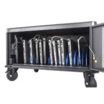 Manhattan Laptop Charging Cabinet Desktop via AC Adapter (EU) 20-bay  Install device's AC Adapter (power cables) into unit  Suitable for ALL laptops (to 16 )  iPads  MacBooks  Chromebooks  other portable devices  Bays 380x30x280mm  Cart  Lockable - Image 8