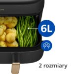 Philips Air Fryer with Double Detachable Bucket 9lt Black NA552/00 - Image 15