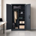 Iron Mate SATURN Metal Utility Cupboard 185x90x45 Anthracite RAL7016 - Image 6