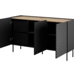 3D2SZ ONDA chest of drawers 150x45x85 black