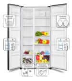 Total No Frost MPM-439-SBS-15/ND Side-by-Side Fridge  stainless steel  height 177 cm - Image 2