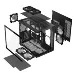 Modecom Panorama ARGB 7F Gaming Midi Tower Computer Case with Side Window Black - Image 6
