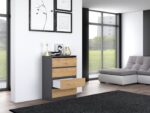 Topeshop M4 ANTRACYT/ARTISAN chest of drawers - Image 2