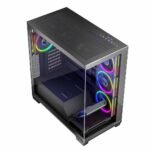 Modecom Volcano Stellar ARGB 8F Gaming Midi Tower Computer Case with Side Window Black - Image 2