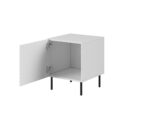 Bedside Tables Hole Wooden White / Black 2 Pieces 44x40.5x53.5cm - Image 2