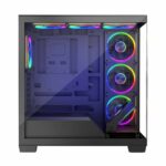Modecom Volcano Stellar ARGB 8F Gaming Midi Tower Computer Case with Side Window Black - Image 7