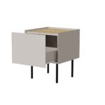 Bedside Tables Fellini Wooden White 2 Pieces 40x41x60cm - Image 2