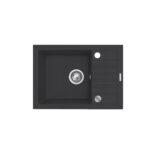 Black sink set with flexi faucet - MAIDSINKS BALI sink (62x44) 1B1D black + Flessi Black Edition faucet - Image 4