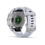 Garmin Fenix 8 Stainless Steel 43mm Waterproof Smartwatch with Heart Rate Monitor (Silver with Whitestone Silicone Band) - Image 5