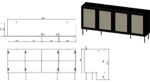 JUTA 4D chest of drawers 4D 200x39 5x90 black + linol calabria - Image 3